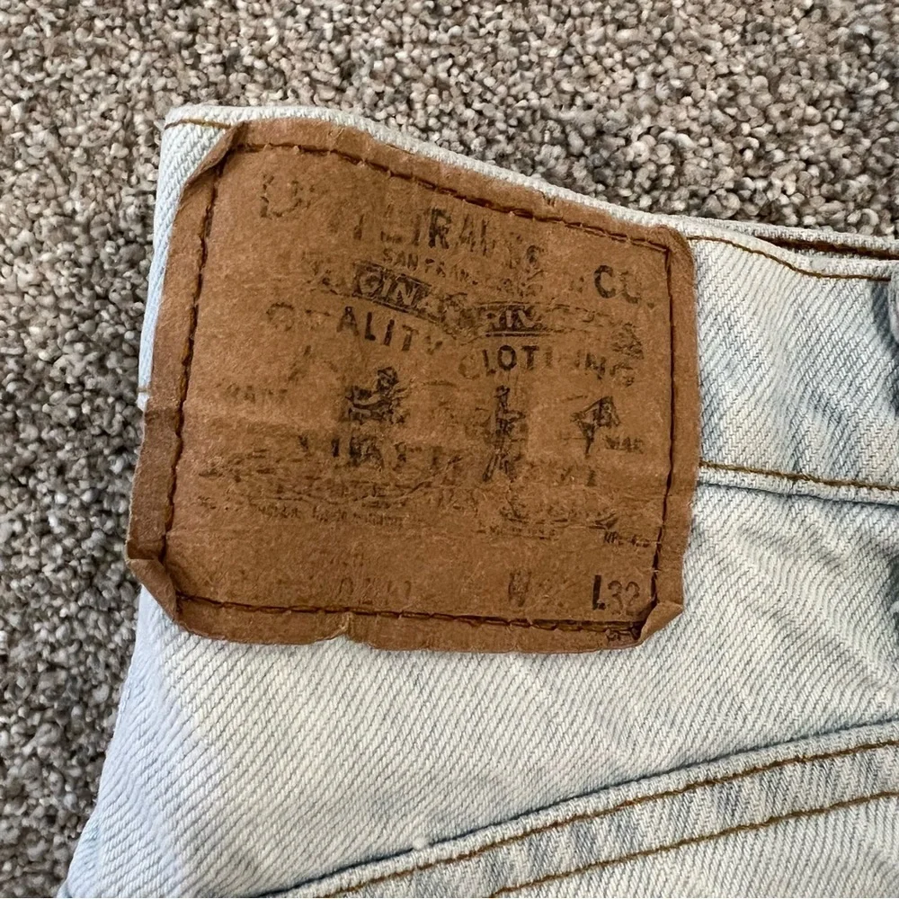 VTG Levi's Blue Jeans Mens 31x32 Orange Tab Vintage Light Wash USA Vintage Levi